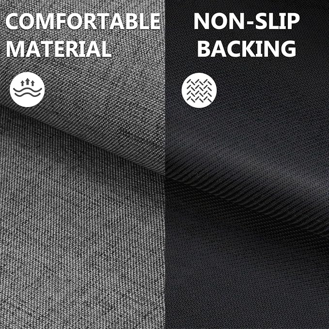 LEKEEPGO Ultra Thin Indoor Door Mat 36"x59", Low-Profile Door Mat Indoor Entrance, Non Slip Rubber Backing Inside Doormat Washable Welcome Front Entryway Dirt Trapper Entry Mat, Grey - Image 4