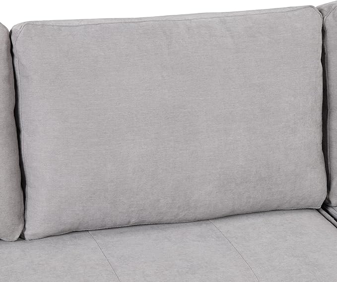104.5 inch Reversible Sleeper Sectional Sofa with Pull Out Bed , Convertible L Shaped Sectional Couch with Storage Chaise and 2 Stools , Tufted Upholstered Pullout Sofa Bed for Living Room Apartment