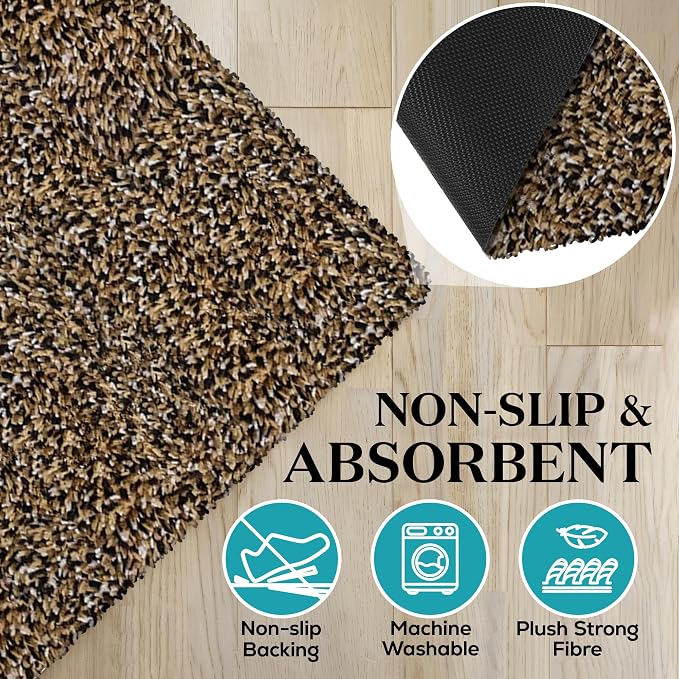 Premium Microfiber Indoor Door Mat – 32"x48" Washable Entry Mat, Non-Slip, Waterproof Backing, Super Absorbent, Low Profile Entryway Doormat for Indoor Entrance - Image 4