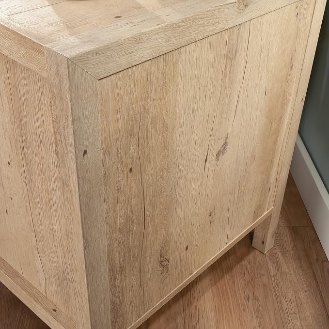 Sauder Pacific View Bedroom Night Stand, Spacious Storage, 1 Drawer Nightstand, Prime Oak Finish - Image 10