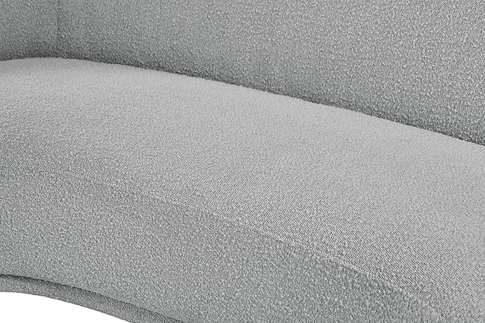 Meridian Furniture 693Grey-S Hyde Collection Modern | Contemporary Boucle Fabric Upholstered Sofa, Grey, 89.5" W x 38" D x 28" H