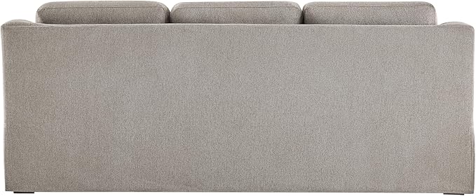 Serta® Hawthorne 90.6" Slipcovered Queen-Size Convertible Pop-up Sofa, Dreamcoil® Comfort, Woven Polyester Blend Fabric, Flax