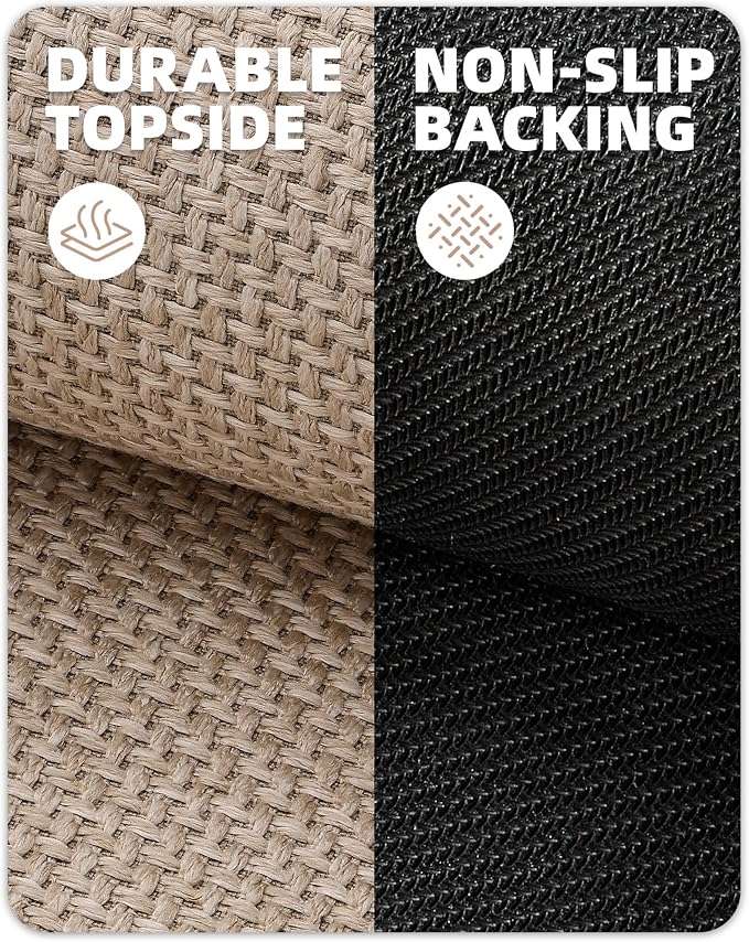 Color&Geometry Oversized Door Mat Non Slip Rubber Backed, 24"x36" Front Door Mat Indoor Outdoor Rug, Dirt Trapper Doormat, Heavy Duty Front Door Rugs, Oatmeal Beige - Image 5
