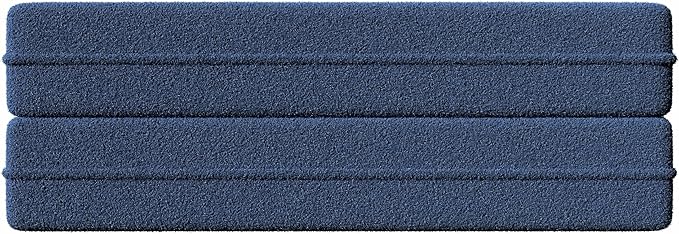 Ball & Cast 78" Floor Sofa Bed with 2 Pillows,Convertible Teddy Fabric Foam-Filled Sleeper Sofa Bed,Pull Out Couch Full Size Folding Mattress for Living Room,Playroom,No Assembly Required,Blue