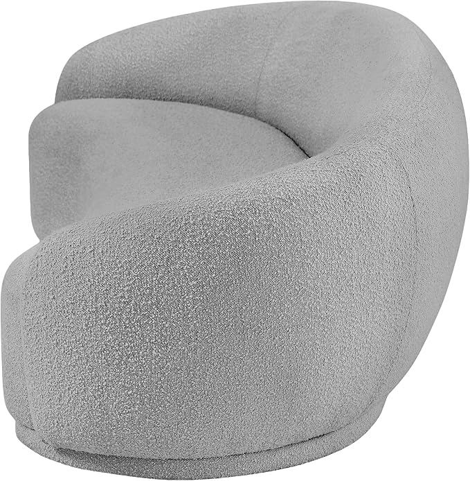 Meridian Furniture 693Grey-S Hyde Collection Modern | Contemporary Boucle Fabric Upholstered Sofa, Grey, 89.5" W x 38" D x 28" H