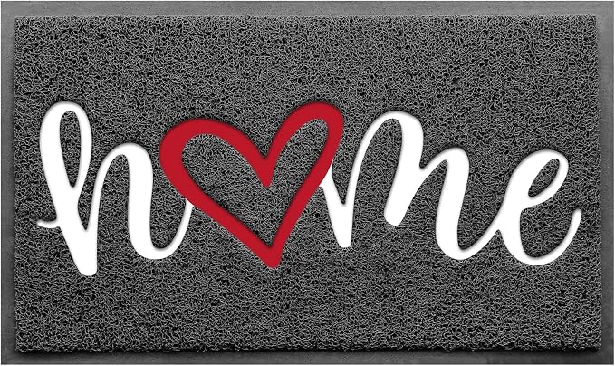 BeneathYourFeet Door Mat, Welcome Mat Low Profile Floor Mat Front Doormat Indoor and Outdoor Doormat Non Slip Rugs for Entryway, Patio, High Traffic Areas (36"x24", Grey-Home) by BeneathYourFeet