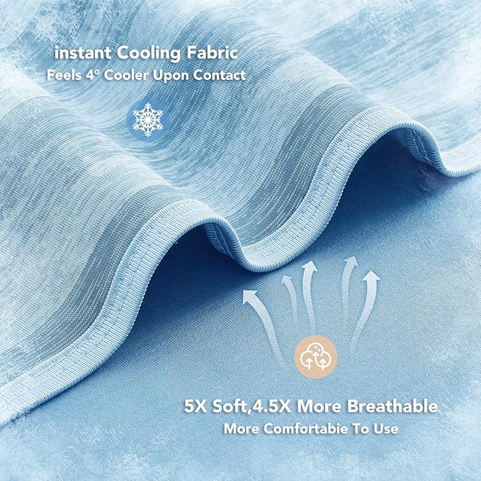 GOHERO Cooling Blanket King Size- 100"x90" Summer Cooling Throw Blanket for Hot Sleepers Arc-Chill Q-Max >0.45 Cool Fiber, Keeps Cool for Night Sweats, Soft Lightweight Sofa Blankets for Kid Adults
