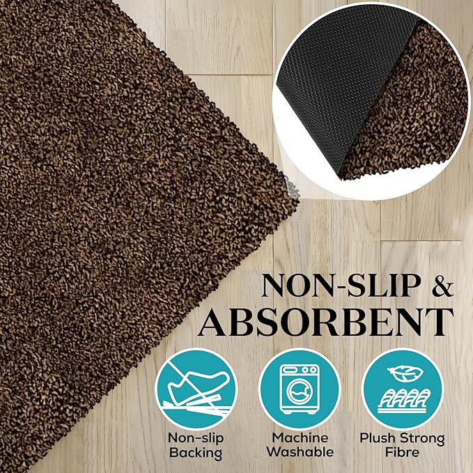 Premium Microfiber Indoor Door Mat – 20"x30" Washable Entry Mat, Non-Slip, Waterproof Backing, Super Absorbent, Low Profile Entryway Doormat for Indoor Entrance - Image 4