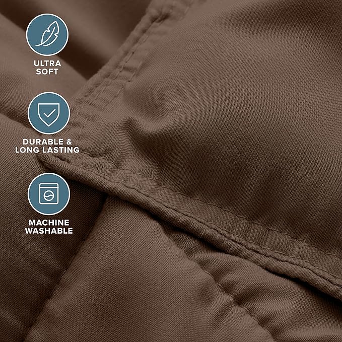 Bare Home Comforter Set - California King Size - Ultra-Soft - Goose Down Alternative - Premium 1800 Series - All Season Warmth (California King, Cocoa)