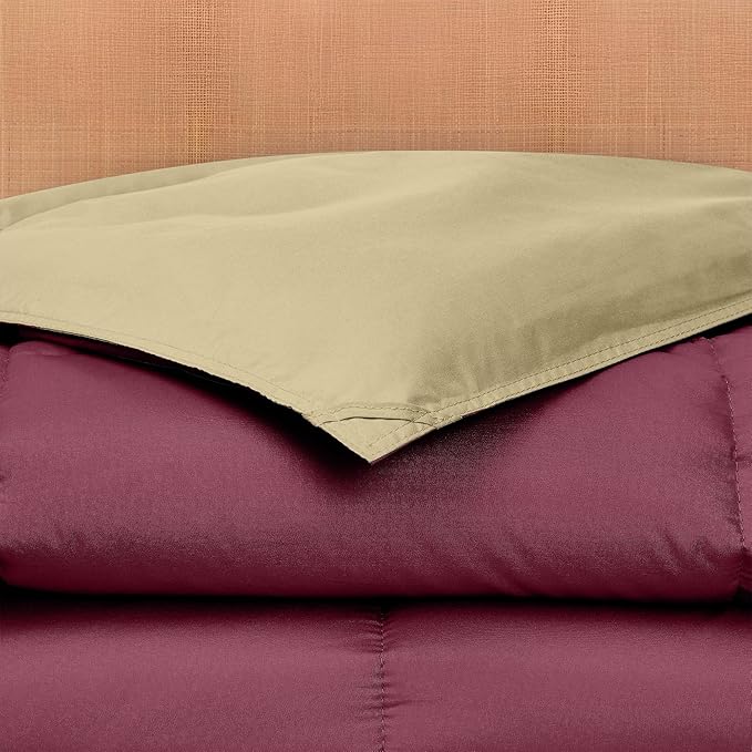 Modern Threads Down Alternative Reversible Comforter Red/Beige King