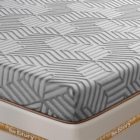 BedStory Firm Mattress Topper King - 3 Inch High Density Memory Foam Mattress Topper - Advanced Support for Back Pain Relief - Breathable Washable Cover, CertiPUR-US Certified