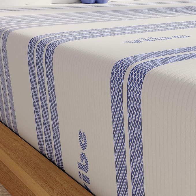 Vibe 12-Inch Gel Memory Foam Mattress - Cooling Gel - Pressure-Relieving Support - Medium-Firm Feel - CertiPUR-US Certified - Bed-in-a-Box - California King Size