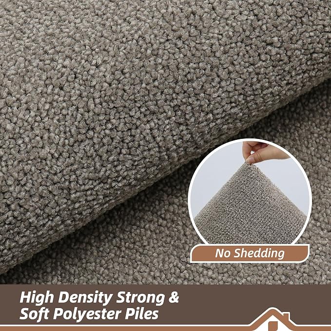 BEQHAUSE Door Mat Indoor Entrance Dirt Trapper Rugs for Entryway Non Slip Welcome Mat Absorbent Floor Mat Low Profile Washable Front Doormat for Dirty Paws, 20" x 32", Brown - Image 5