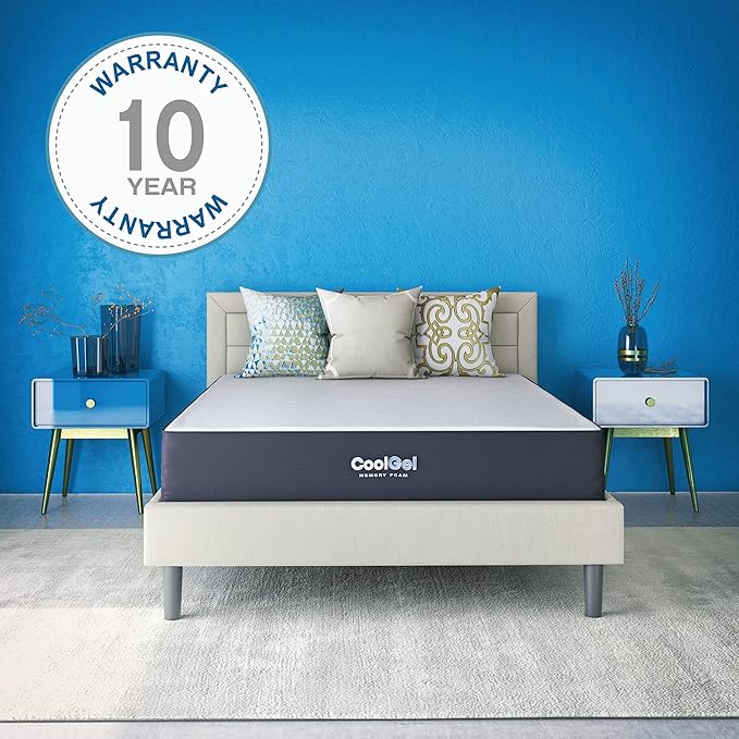 Cool Gel Chill 14 Inch Medium Firm Memory Foam Mattress Full Size, with 2 Bonus Cool Gel Memory Foam Bed Pillows, 14" with Pressure Relief, CertiPUR-US Certified, Cooling Full Mattress in a Box
