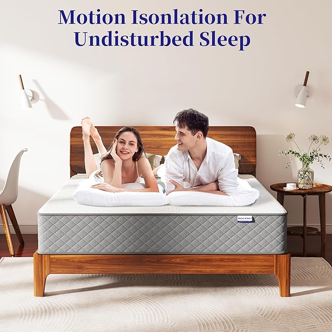 Full Mattress,10 Inch Full Size Medium Firm Hybrid Mattress in a Box, 7-Zone Memory Foam & Pocket Spring Mattress for Pressure Relief and Full Body Support