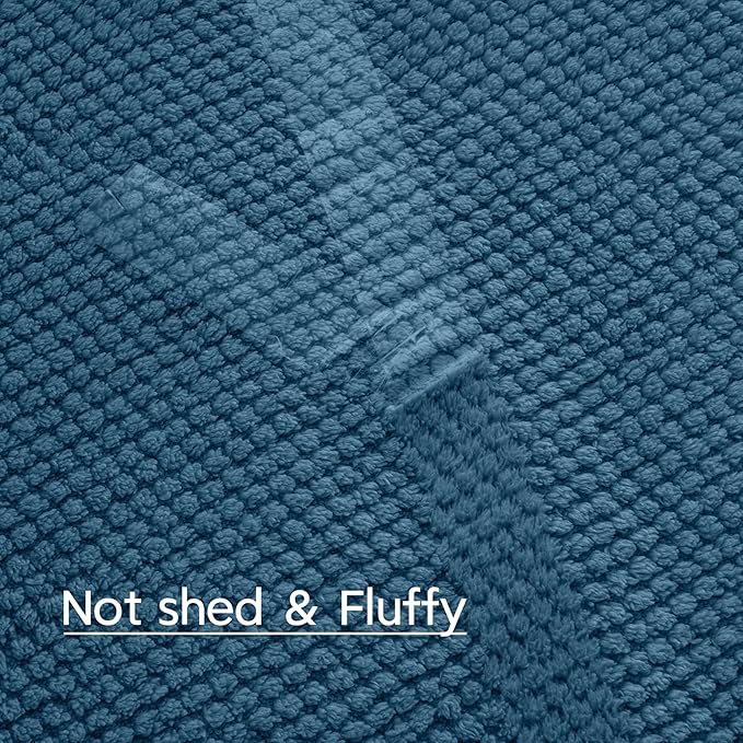 Blue Soft Fleece 300GSM XL Throw Blanket for Couch Cozy Flannel Room Decorative Blankets, Lightweight Plush Blanket for Bed Sofa, 50x70