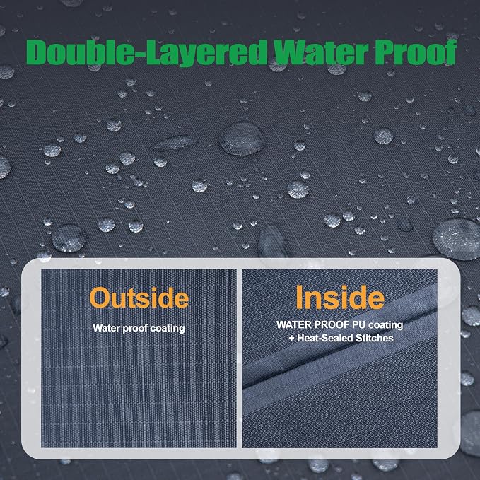 F&J Outdoors Patio Chair Covers Waterproof UV Resistant Heavy Duty Outdoor Lounge Chair Adirondack Chair Cover, Grey, 2Pack, 33" W x 34" D x 32" H - Image 5