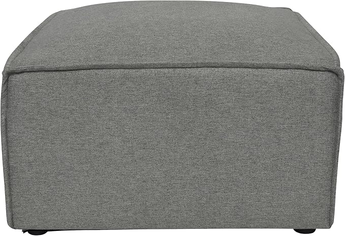 Flash Furniture Bridgetown Fabric Ottoman Module for Sectional Sofa, Customizable Modular Couch Ottoman, Dark Gray