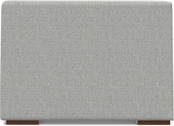 SIMPLIHOME Rex Corner Sofa Module in 100% Recycled Polyester Tightly Woven Performance Fabric, Pale Grey, 38-inches Wide, Handcrafted Modern-Style Corner Accent Chair for Living Room