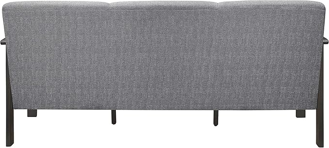 Lexicon Noel 75.5" W Fabric Living Room Sofa Couch, Gray