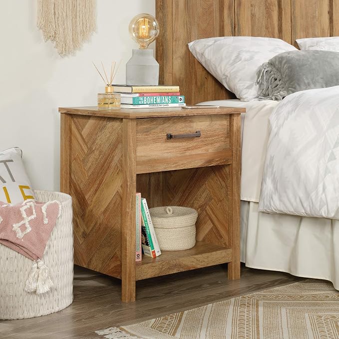 Sauder Cannery Bridge Night Stand with Spacious Drawer, Nightstand for Bedroom, Sindoori Mango Finish - Image 2