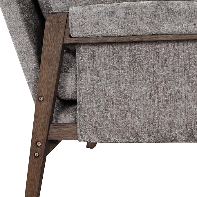 Roundhill Furniture Kelly Mid-Century Modern Accent Armchair, Gray