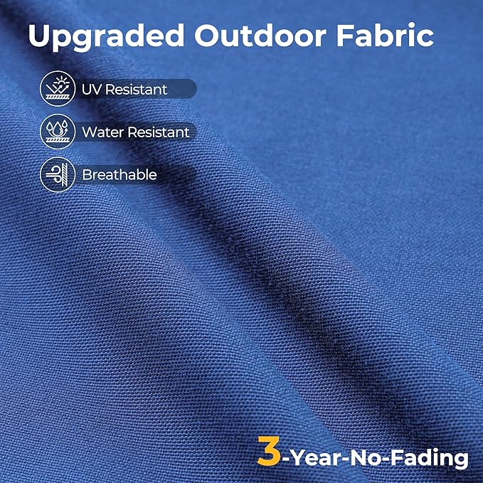 HOOOWOOO 7 Piece Patio Sectional Furniture Set,Modern Wicker Outdoor Conversation Sofa Sets,Weather Resistant Modular L Shaped Outside Couch Table Set(Navy Blue)