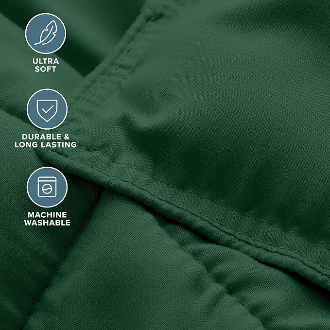 Bare Home Comforter Set - California King Size - Ultra-Soft - Goose Down Alternative - Premium 1800 Series - All Season Warmth (California King, Forest Green)