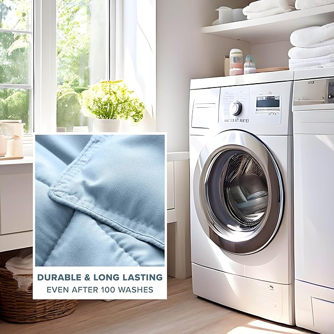 Bare Home Comforter Set - California King Size - Ultra-Soft - Goose Down Alternative - Premium 1800 Series - All Season Warmth (California King, Light Blue)