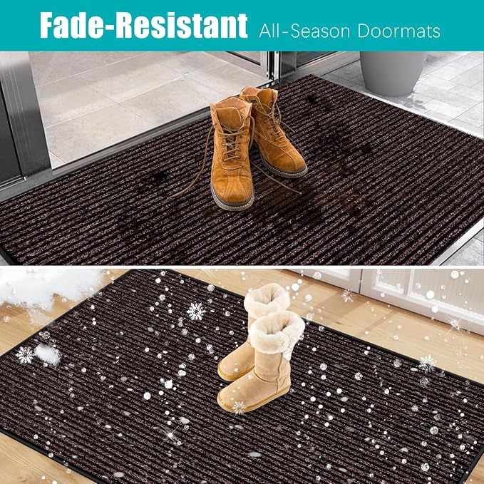 Azadx 3'x6' Front Door Mat Heavy Duty Indoor Outdoor Door Mat Non-Slip Backing Doormat for Entryway Stain and Fade Resistant Commercial Floor Mats Entry Mat Low Profile Welcome Door Mats - Image 7