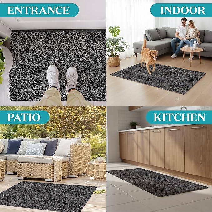 Premium Microfiber Indoor Door Mat – 20"x30" Washable Entry Mat, Non-Slip, Waterproof Backing, Super Absorbent, Low Profile Entryway Doormat for Indoor Entrance - Image 6