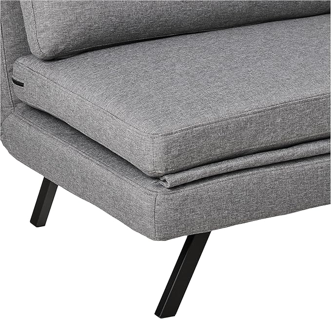 LIFERECORD Convertible Futon Sofa Bed 4 in 1 Multi-Function Modern Mini Single Floor Sleeper Chair with Adjustable Backrest for Living, Small Room Apartment, Dorm, Grey
