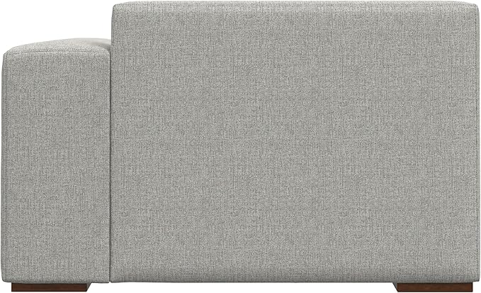 SIMPLIHOME Rex Right Chaise Sofa Module in 100% Recycled Polyester Tightly Woven Performance Fabric, Pale Grey, 44-inches W x 69.5-inches D, Handcrafted Modern-Style Right-Arm Chaise Lounge Chair