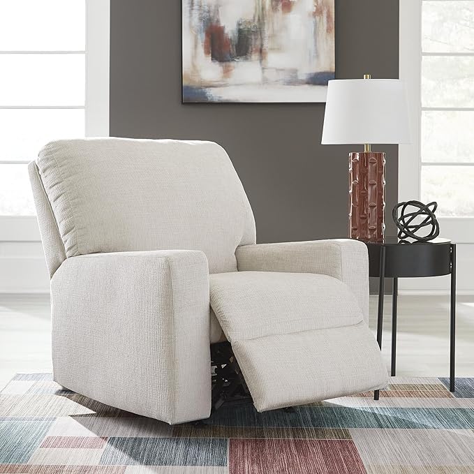 Signature Design by Ashley Aviemore Casual Rocker Recliner, Light Gray