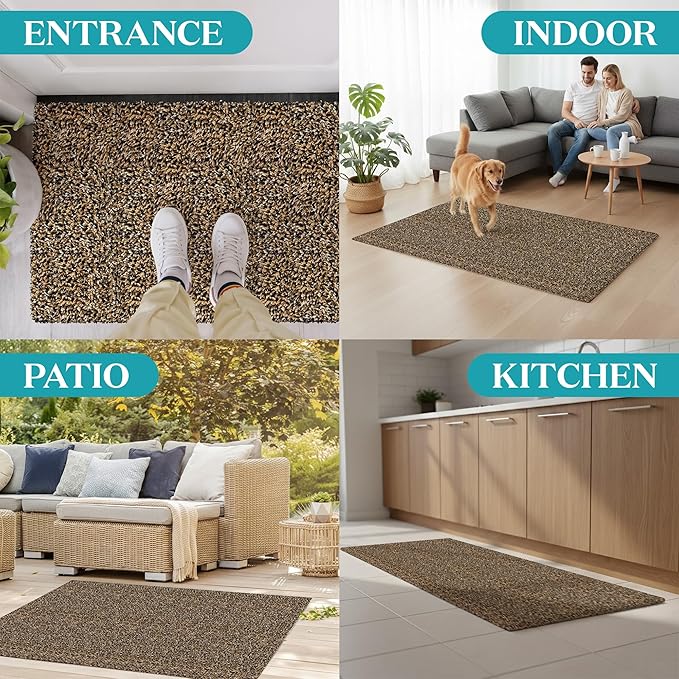 Premium Microfiber Indoor Door Mat – 36"x72" Washable Entry Mat, Non-Slip, Waterproof Backing, Super Absorbent, Low Profile Entryway Doormat for Indoor Entrance - Image 6