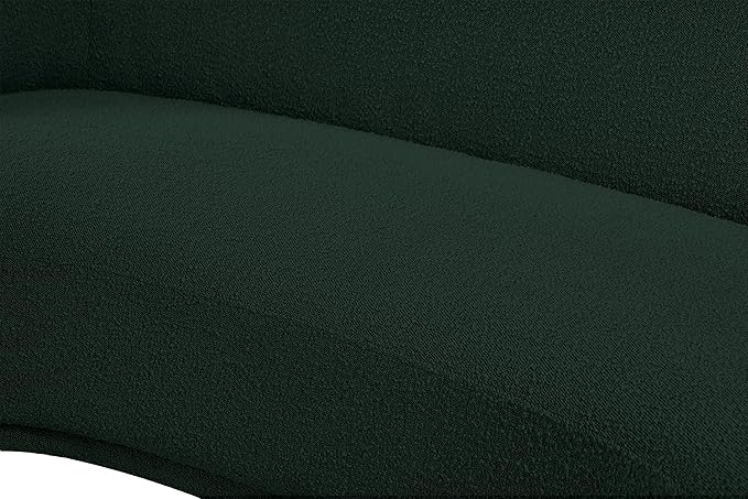 Meridian Furniture 693Green-S Hyde Collection Modern | Contemporary Boucle Fabric Upholstered Sofa, Green, 89.5" W x 38" D x 28" H