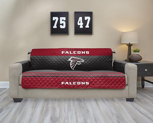 Pegasus Sports NFL Unisex NFL Sofa Couch Reversible Furniture Protector with Elastic Straps, 75-inches by 110-inches