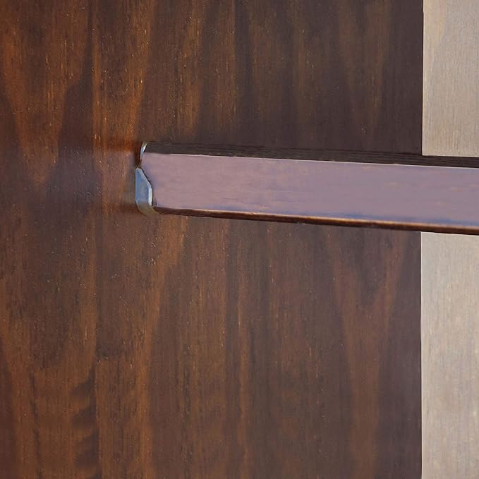 Palace Imports 100% Solid Wood Grand Wardrobe/Armoire/Closet w/Shelves & Drawers, Mocha, 45.75" w x 72" h x 23" d. Renewable Eco-Friendly Wood, Made in Brazil