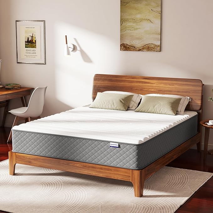 12 Inch Full Size Mattress, Medium Firm Hybrid Mattress in a Box, 7-Zone Memory Foam & Pocket Spring Full Mattress for Pressure Relief and Body Support
