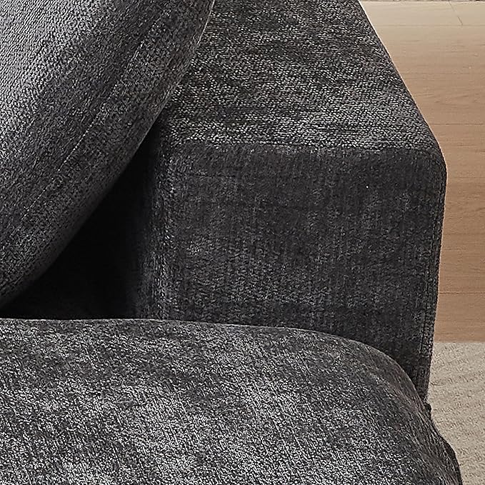 Cloud Modular Sectional Couches Boneless Sofa for Living Room, Oversized U Shaped Floor Couch with Movable Ottomans, Memory Foam Compressed 4 Seater Sofa for Bedroom Apartment | Plush, Wider Armrest, Free Combination