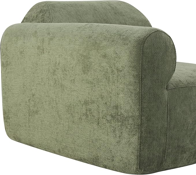 Merax Modern Curved Sectional Sofa with Ottoman, Couch 4-Piece Set High-Density Compressed Sponge, Fully Assembled, Right Hand Facing, Plush Deep Seat for Living Room, Lounge, Apartment, Green