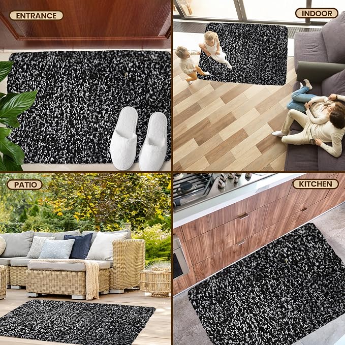 Premium Microfiber Indoor Door Mat – 24"x36" Washable Entry Mat, Non-Slip, Waterproof Backing, Super Absorbent, Low Profile Entryway Doormat for Indoor Entrance - Image 7
