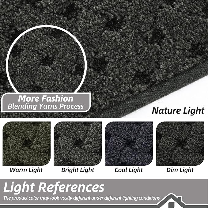 BEQHAUSE Dirt Trapper Door Mat Non-Slip Entryway Rugs Stain Resistant Absorbent Dog Doormats Woven-Look Washable Welcome Floor Doormat For Front Back Door, Dirty Wet Shoes & Paws, 36" x 60", Dark Grey - Image 9