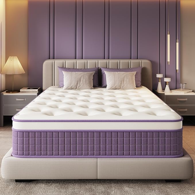 Susalt 12 Inch King Size Hybrid Mattress in a Box, CertiPUR-US Certified Mattress with Gel Memory Foam and Pocket Springs,Pressure Relief &Medium Firm,100-Night Trial