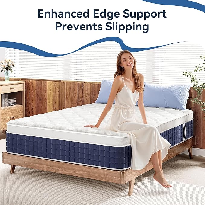 Susalt King Size Mattress in a Box - 12" King Memory Foam Hybrid Mattress, Medium Firm, Fiberglass Free, Edge Support, Motion Isolation, Pressure Relief, CertiPUR-US