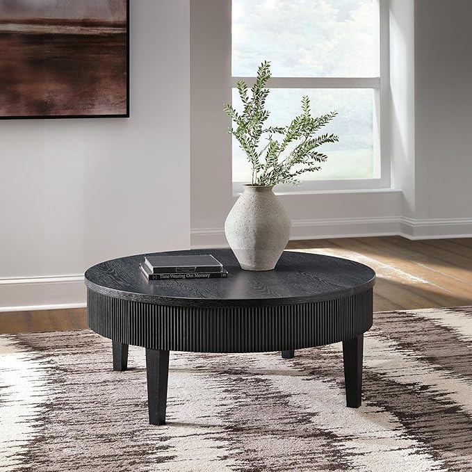 Signature Design by Ashley Marstream Modern Coffee Table with 4 Legs, Black