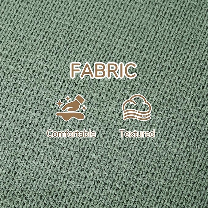 Peace nest Modern Accent Chair,Comfy Living Room Suspended Chair with Mental Frame,Bedroom Armchair with Soft Upholstered Cushion for Balcony Lounge Reading Meeting Room,Green