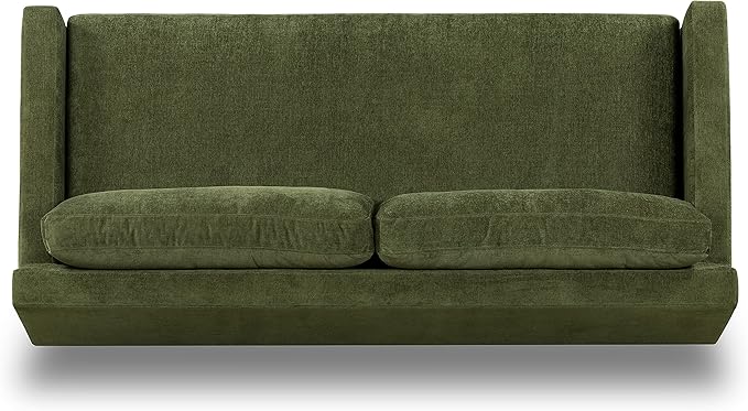 POLY & BARK Zyon Sofa, Distressed Green Velvet