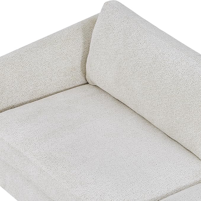 89" Sofa Couches for Living Room, Modern 3 Seat Couch Upholstery Cozy Sofas for Small Space, Bedroom, Apartment, Home Office, Beige