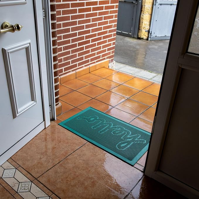 Fisura- Doormat Outdoor Entrance, Outdoor mats for Front Door, Welcome mat. Made of Coconut Fiber with Non-Slip PVC Base, Doormat Hand-Painted, 27,5 inch x 15,7 inch. (Hello, Green) - Image 6